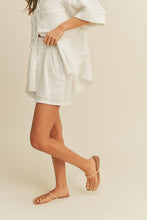 Load image into Gallery viewer, zSALE Double Gauze Relaxed High Waisted Shorts - White
