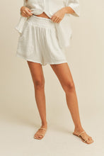Load image into Gallery viewer, zSALE Double Gauze Relaxed High Waisted Shorts - White
