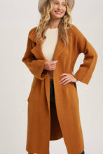 Load image into Gallery viewer, Leah Heavy Knit Trench Coat - Camel
