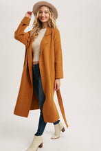 Load image into Gallery viewer, Leah Heavy Knit Trench Coat - Camel
