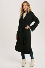 Load image into Gallery viewer, Leah Heavy Knit Trench Coat - Black
