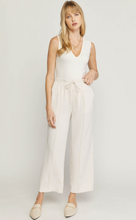 Load image into Gallery viewer, zSALE Sailor High Waisted Wide Leg Drawstring Trouser Pant - Ecru
