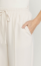 Load image into Gallery viewer, zSALE Sailor High Waisted Wide Leg Drawstring Trouser Pant - Ecru
