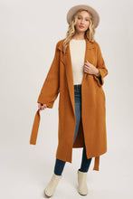 Load image into Gallery viewer, Leah Heavy Knit Trench Coat - Camel
