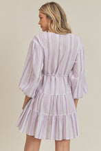 Load image into Gallery viewer, zSALE Ellis Striped Woven Dress - Purple Multi
