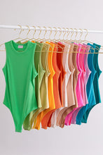 Load image into Gallery viewer, Essential Round Neck Stretch Knit Tank Bodysuit - Nude
