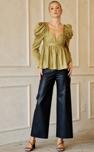 Load image into Gallery viewer, Etta High Waisted Faux Leather Wide Leg Pant
