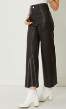 Load image into Gallery viewer, Etta High Waisted Faux Leather Wide Leg Pant
