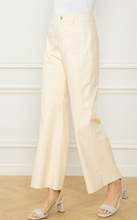 Load image into Gallery viewer, zSALE Etta High Waisted Faux Leather Wide Leg Pant - Cream
