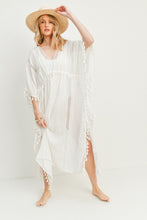 Load image into Gallery viewer, zSALE Evelyn Eyelet Kaftan Kimono Coverup Maxi - Off White
