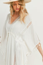 Load image into Gallery viewer, zSALE Evelyn Eyelet Kaftan Kimono Coverup Maxi - Off White
