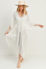 Load image into Gallery viewer, zSALE Evelyn Eyelet Kaftan Kimono Coverup Maxi - Off White
