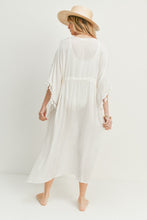 Load image into Gallery viewer, zSALE Evelyn Eyelet Kaftan Kimono Coverup Maxi - Off White
