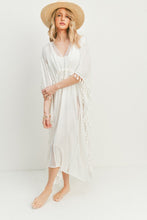 Load image into Gallery viewer, zSALE Evelyn Eyelet Kaftan Kimono Coverup Maxi - Off White

