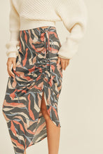 Load image into Gallery viewer, zSALE Wednesday Geometric Printed Ruched Tie Skirt - Blush Multi
