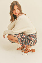 Load image into Gallery viewer, zSALE Wednesday Geometric Printed Ruched Tie Skirt - Blush Multi
