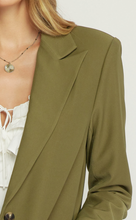 Load image into Gallery viewer, zSALE Greta Relaxed Fit Button Front Blazer - Olive
