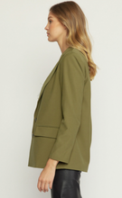 Load image into Gallery viewer, zSALE Greta Relaxed Fit Button Front Blazer - Olive
