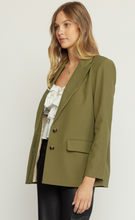 Load image into Gallery viewer, zSALE Greta Relaxed Fit Button Front Blazer - Olive
