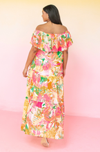 Load image into Gallery viewer, zSALE Curvy Haleiwa Printed Off The Shoulder Tie Waist Dress
