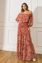 Load image into Gallery viewer, zSALE Harlow Printed Off the Shoulder Maxi Dress
