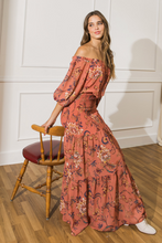 Load image into Gallery viewer, zSALE Harlow Printed Off the Shoulder Maxi Dress
