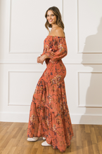 Load image into Gallery viewer, zSALE Harlow Printed Off the Shoulder Maxi Dress
