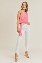 Load image into Gallery viewer, zSALE Kenna One Shoulder Side Tie Blouse - Pink

