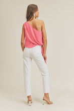 Load image into Gallery viewer, zSALE Kenna One Shoulder Side Tie Blouse - Pink
