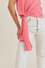Load image into Gallery viewer, zSALE Kenna One Shoulder Side Tie Blouse - Pink
