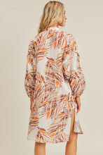 Load image into Gallery viewer, zSALE Kora Abstract Printed Long Sleeve Kimono Cover-Up - Orange Multi
