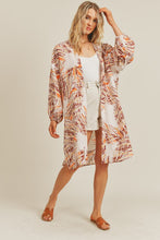 Load image into Gallery viewer, zSALE Kora Abstract Printed Long Sleeve Kimono Cover-Up - Orange Multi
