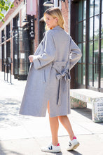 Load image into Gallery viewer, Leah Heavy Knit Trench Coat - Gray
