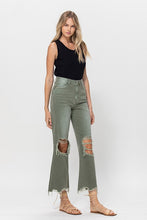 Load image into Gallery viewer, Leslie High Waisted 90s Vintage Crop Flare - Army Green
