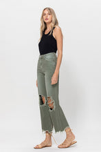 Load image into Gallery viewer, Leslie High Waisted 90s Vintage Crop Flare - Army Green
