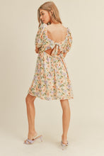 Load image into Gallery viewer, zSALE Lillian Tie Back Floral Print Babydoll Mini Dress - Purple Coral
