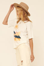 Load image into Gallery viewer, zSALE Live In The Moment Vintage Distressed Graphic Tee - Cream Multi
