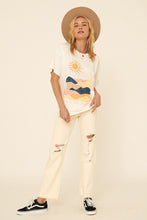 Load image into Gallery viewer, zSALE Live In The Moment Vintage Distressed Graphic Tee - Cream Multi
