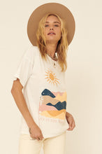 Load image into Gallery viewer, zSALE Live In The Moment Vintage Distressed Graphic Tee - Cream Multi

