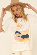 Load image into Gallery viewer, zSALE Live In The Moment Vintage Distressed Graphic Tee - Cream Multi
