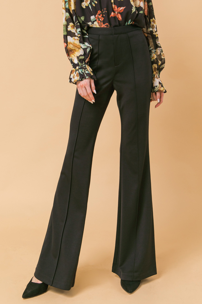 Marie Classic High Waisted Dress Pant - Black