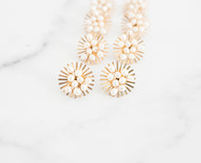 Load image into Gallery viewer, Modern Gold Pearl Burst Earrings
