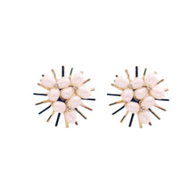 Load image into Gallery viewer, Modern Gold Pearl Burst Earrings
