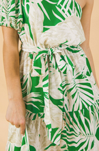 Load image into Gallery viewer, Sarasota Palm Print One Shoulder Maxi Dress - Green Multi
