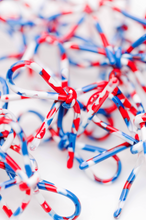 Load image into Gallery viewer, Red White &amp; Blue Patriotic Bow Earrings
