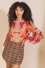 Load image into Gallery viewer, zSALE Sabrina Floral Printed Long Sleeve Woven Blouse - Multi
