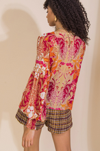 Load image into Gallery viewer, zSALE Sabrina Floral Printed Long Sleeve Woven Blouse - Multi
