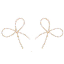 Load image into Gallery viewer, Pearl Statement Bow Earrings
