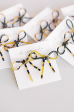 Load image into Gallery viewer, Classic Brown Tortoise Bow Earrings
