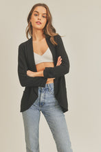 Load image into Gallery viewer, zSALE Anna Textured Open Front Classic Blazer - Black

